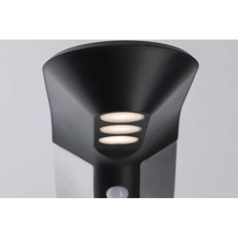 borne balise potelet solaire 80cm detecteur de mouvement 3000k 150lm
