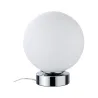 Lampe à poser Aari avec commutateur tactile 1 flamme Chrome / Opale