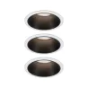 Encastrés LED Cole 3x6,5W Blanc/Noir mat gradable 3 niv. 2700K Bl. chaud 
