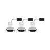 Encastrés LED Cole 3x6,5W Blanc/Noir mat gradable 3 niv. 2700K Bl. chaud 