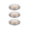 Encastrés LED ip44 Cole 3x6,5W Blanc/Argent mat gradable 3 niv. 2700K Bl. chaud