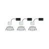 Encastrés LED ip44 Cole 3x6,5W Blanc/Argent mat gradable 3 niv. 2700K Bl. chaud