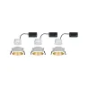 Encastrés LED ip44 Cole 3x6,5W Blanc/Doré mat gradable 3 niv. 2700K Bl. chaud