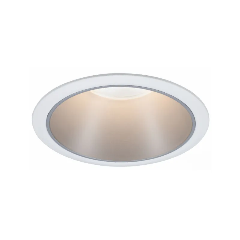 Encastrés LED ip44 Cole 6,5W Blanc/Argent mat gradable 3 niv. 2700K Bl. chaud