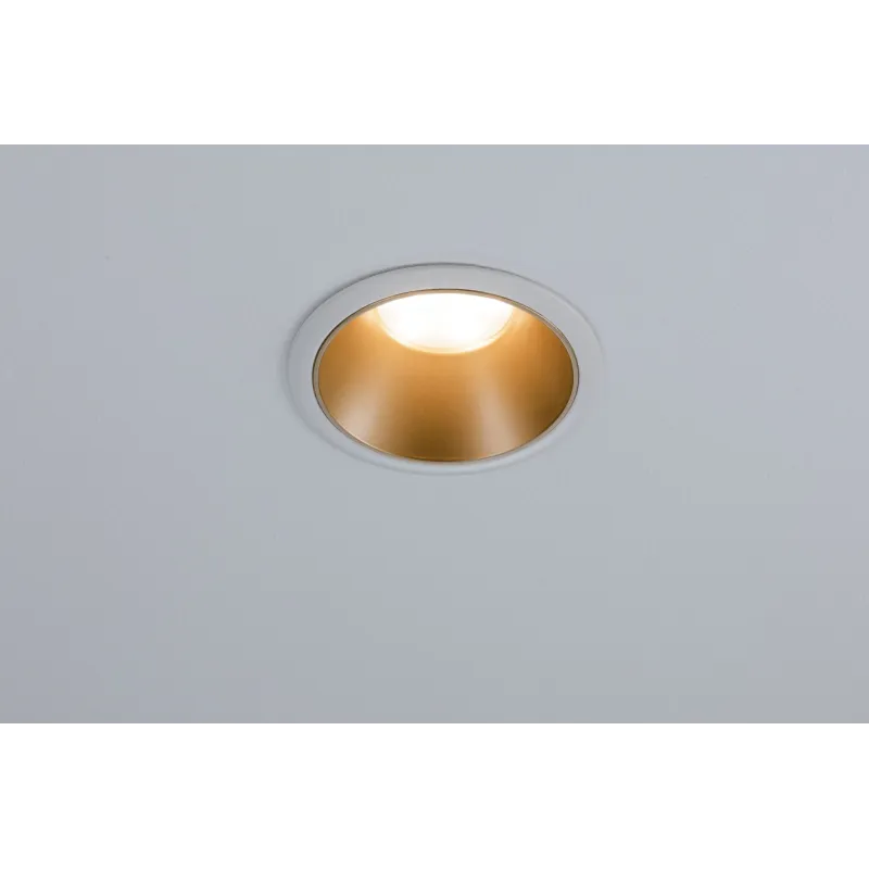 Encastrés LED ip44 Cole 6,5W Blanc/Doré mat gradable 3 niv. 2700K Bl. chaud