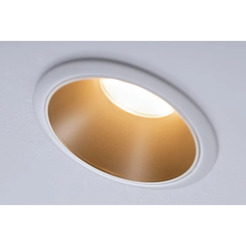Encastrés LED ip44 Cole 6,5W Blanc/Doré mat gradable 3 niv. 2700K Bl. chaud