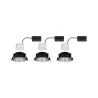 Encastrés LED ip44 Cole 3x6,5W Noir/Argent mat gradable 3 niv. 2700K Bl. chaud