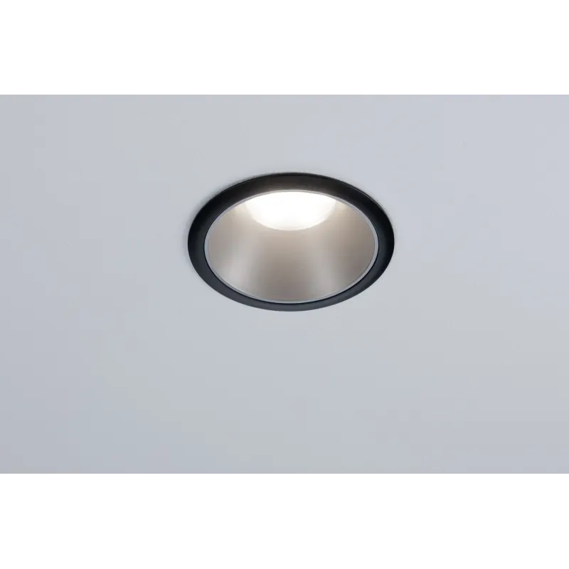 Encastrés LED ip44 Cole 3x6,5W Noir/Argent mat gradable 3 niv. 2700K Bl. chaud