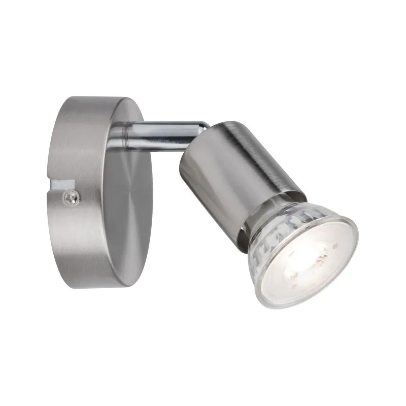 applique spot patere Projecteur Carolina 1xGU10 Nickel mat sans ampoule