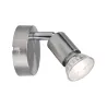 applique spot patere Projecteur Carolina 1xGU10 Nickel mat sans ampoule