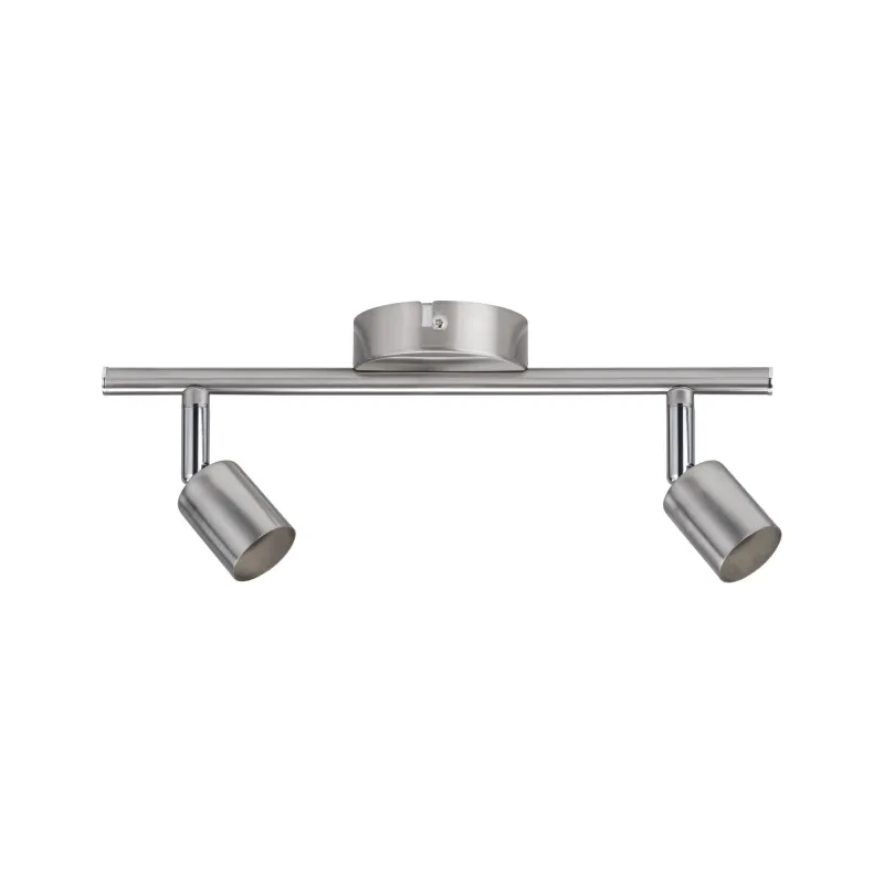 applique spot patere Projecteur Carolina 2xGU10 Nickel mat sans ampoules