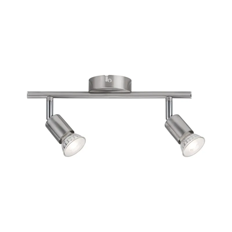 applique spot patere Projecteur Carolina 2xGU10 Nickel mat sans ampoules