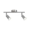 applique spot patere Projecteur Carolina 2xGU10 Nickel mat sans ampoules