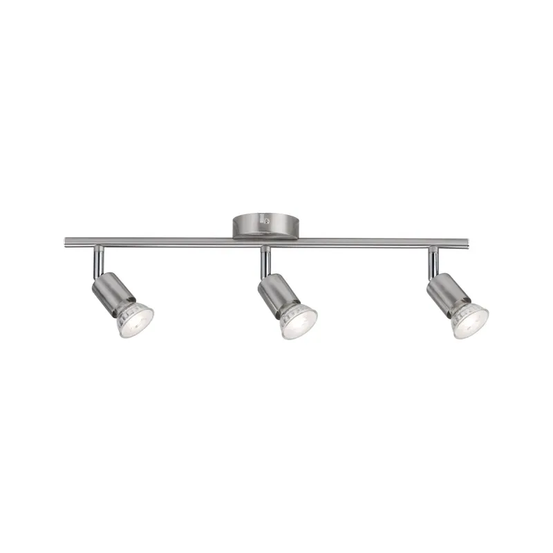 applique spot patere Projecteur Carolina 3xGU10 Nickel mat sans ampoules