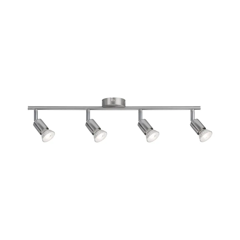 applique spot patere Projecteur Carolina 4xGU10 Nickel mat sans ampoules