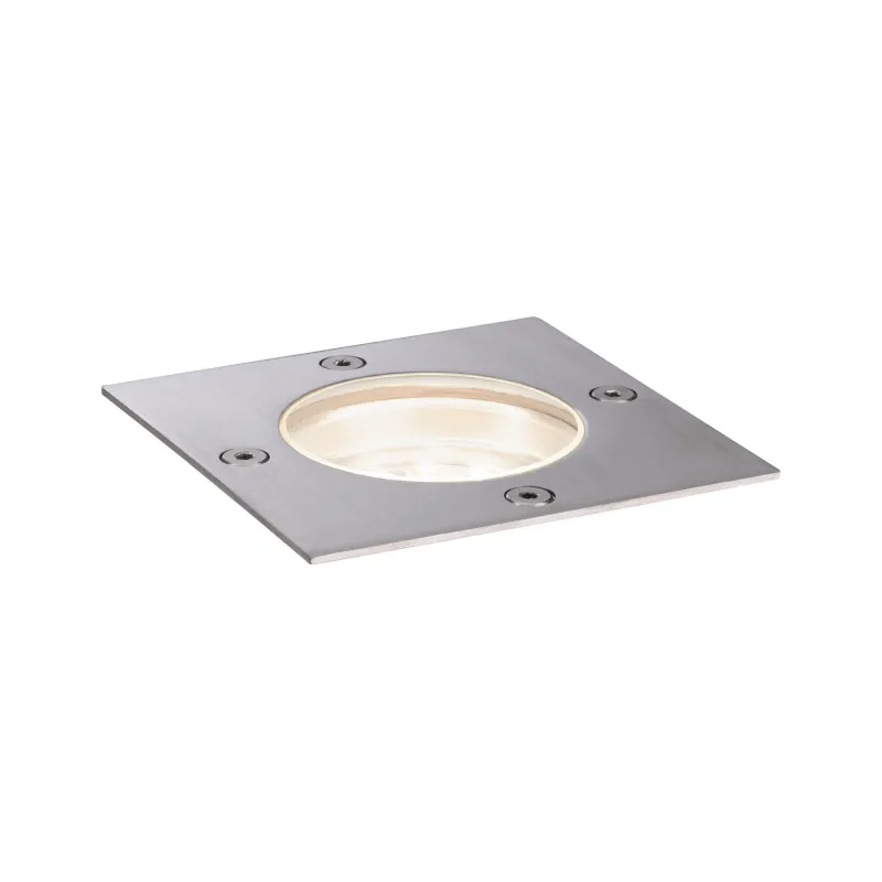 Luminaire encastré dans le sol Plug & Shine carré IP65 3000K 4W 24 V Argent 