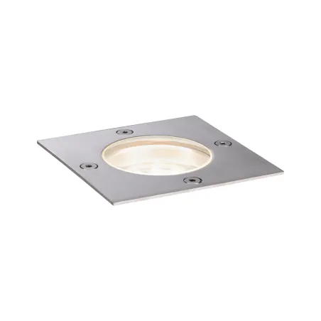 Luminaire encastré dans le sol Plug & Shine carré IP65 3000K 4W 24 V Argent 