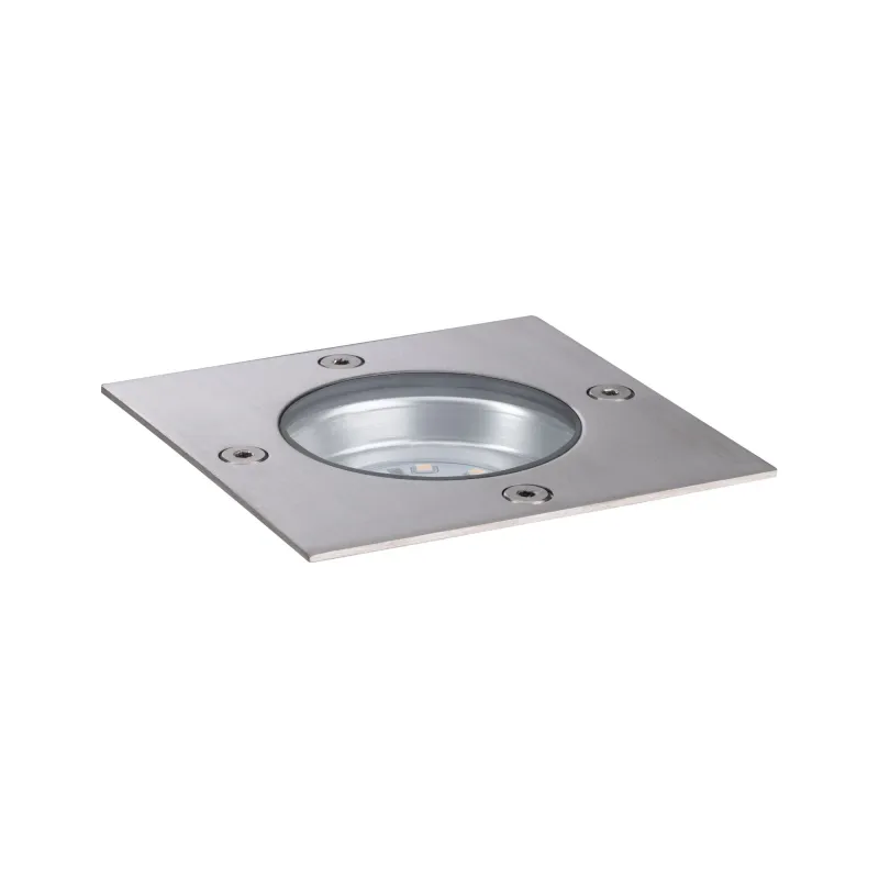 Luminaire encastré dans le sol Plug & Shine carré IP65 3000K 4W 24 V Argent 