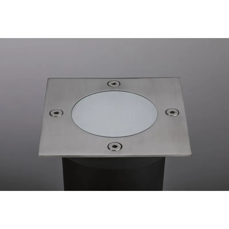 Luminaire encastré dans le sol Plug & Shine carré IP65 3000K 4W 24 V Argent 