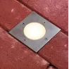 Luminaire encastré dans le sol Plug & Shine carré IP65 3000K 4W 24 V Argent 