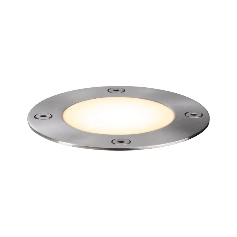 Luminaire encastré dans le sol rond Plug & Shine rond IP65 3000K 4 W 24 V Argent