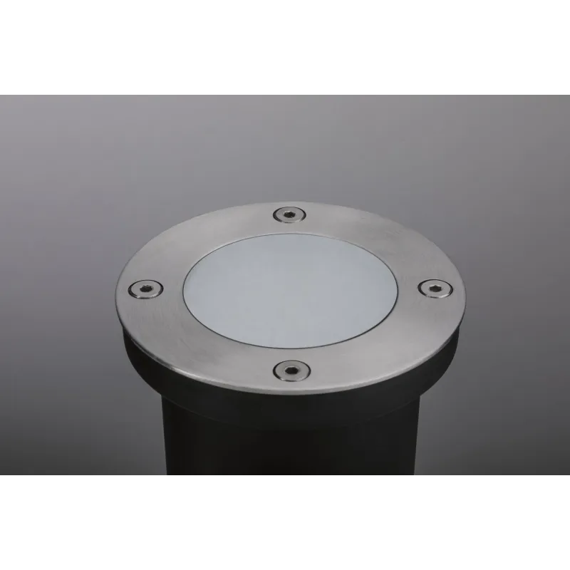 Luminaire encastré dans le sol rond Plug & Shine rond IP65 3000K 4 W 24 V Argent