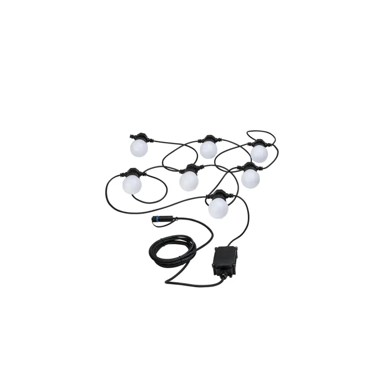 Guirlande Plug & Shine IP44 3000K 24 V avec 7 ampoules