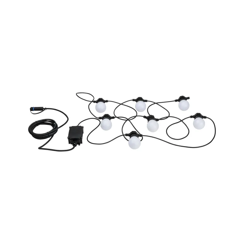 Guirlande Plug & Shine IP44 3000K 24 V avec 7 ampoules