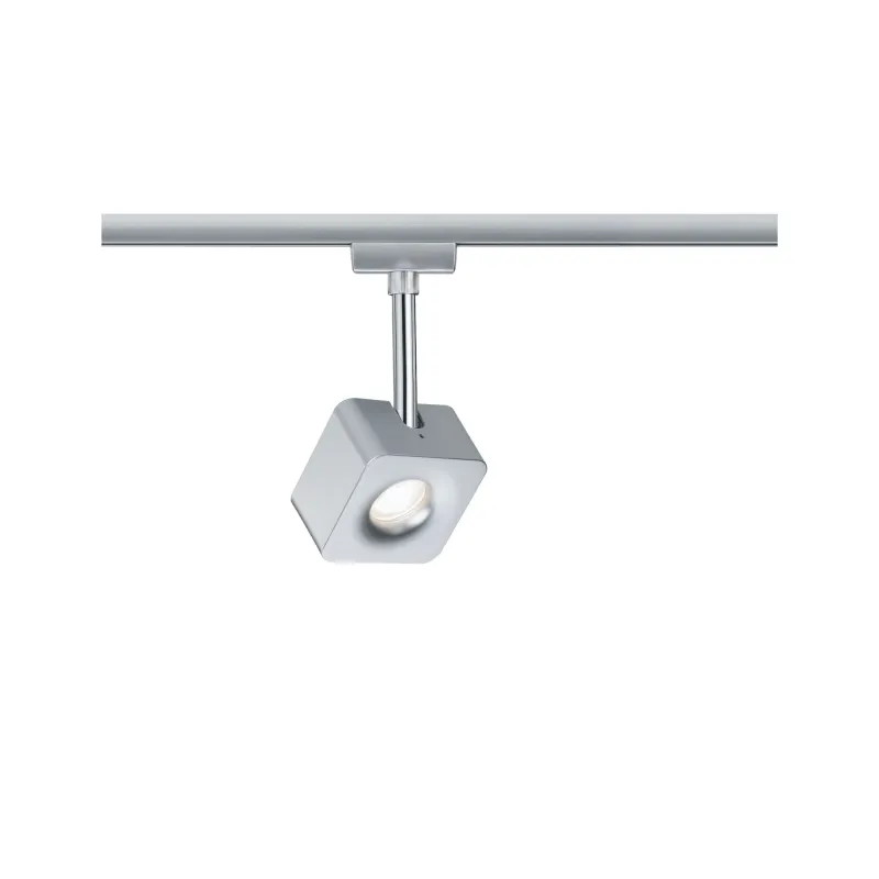 Spot LED URail Cube 8 W Chrome mat gradable 