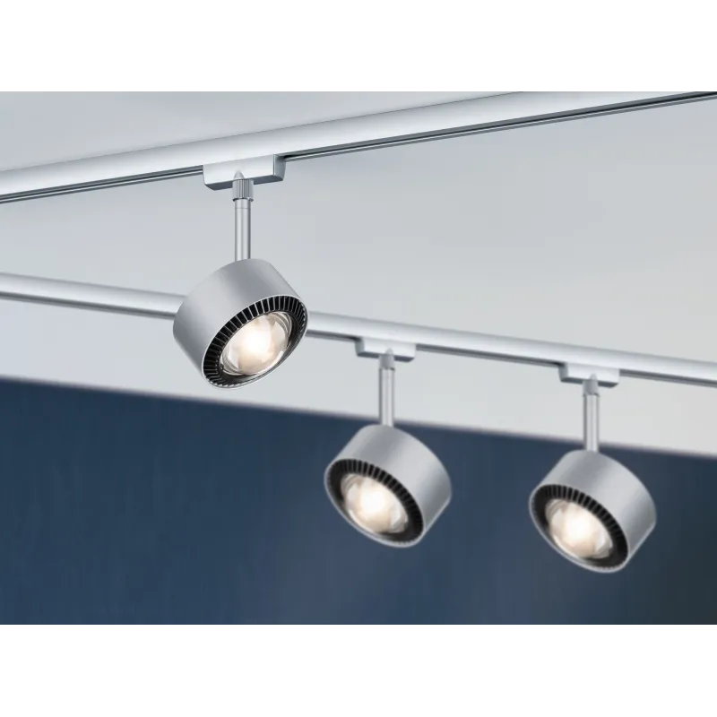 Spot LED Aldan URail 1x9 W Noir/Chrom mat gradable