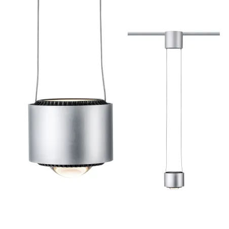 Suspension LED Aldan URail 1 flamme 1x13 W Noir/Chrom mat gradable