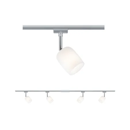 Kit URail Blossom Satin chrome mat sans ampoule, max. 4x10W G9 