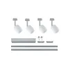 Kit URail Blossom Satin chrome mat sans ampoule, max. 4x10W G9 