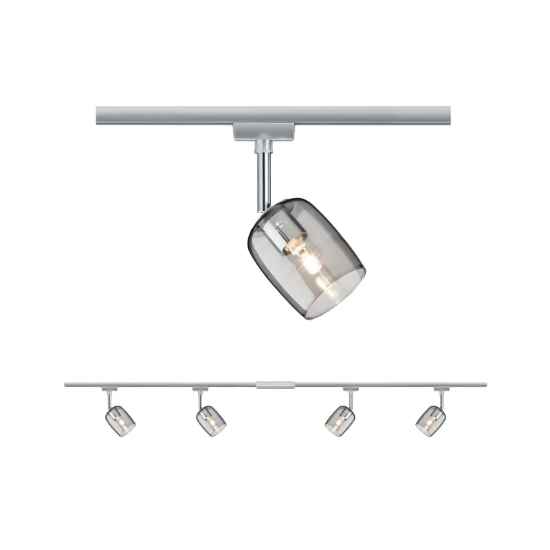 Kit URail Blossom fumé chrome mat sans ampoule, max. 4x10W G9 