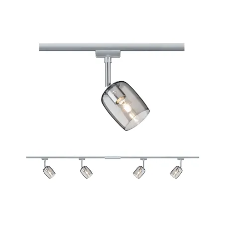 Kit URail Blossom fumé chrome mat sans ampoule, max. 4x10W G9 