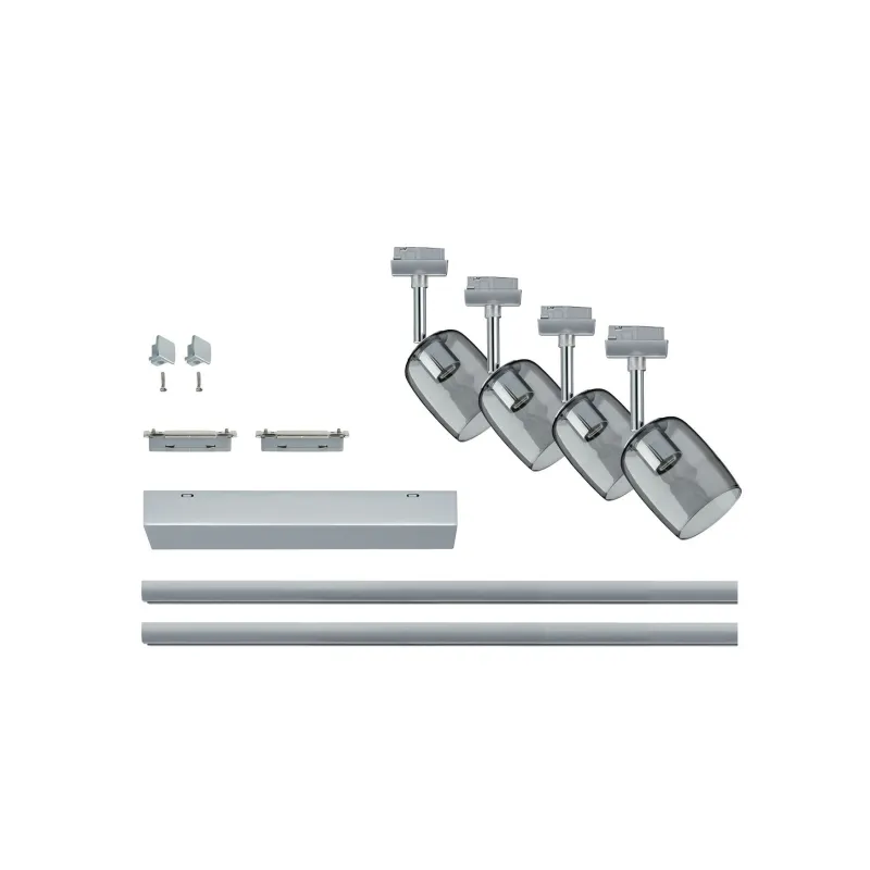 Kit URail Blossom fumé chrome mat sans ampoule, max. 4x10W G9 