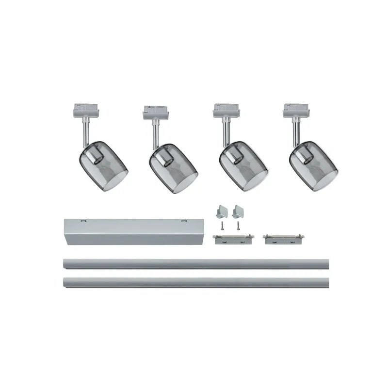 Kit URail Blossom fumé chrome mat sans ampoule, max. 4x10W G9 