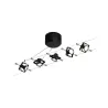 systeme cable tendu Kit Système de corde Mac II noir mat avec 5 spots sans ampoules, max. 10W GU5,3
