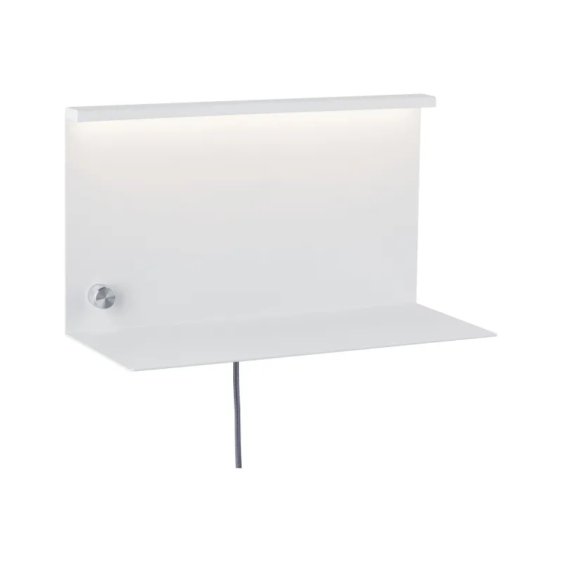 Applique murale à LED avec étagère Jarina 4.5 W blanc chargeur usb