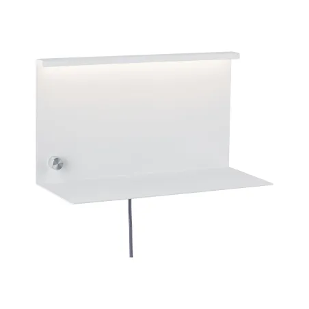 Applique murale à LED avec étagère Jarina 4.5 W blanc chargeur usb