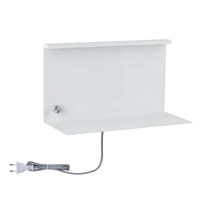 Applique murale à LED avec étagère Jarina 4.5 W blanc chargeur usb