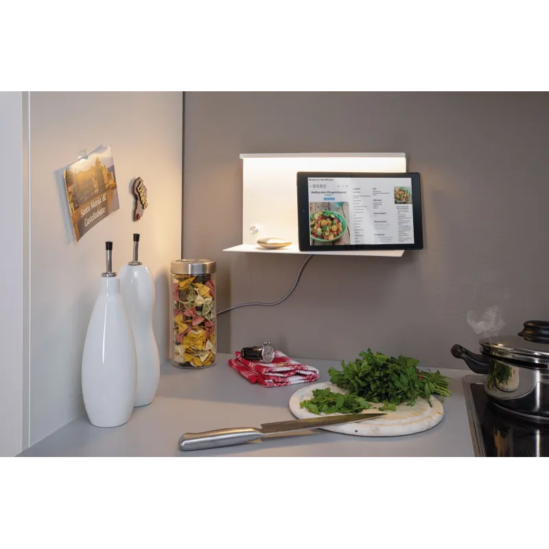Applique murale à LED avec étagère Jarina 4.5 W blanc chargeur usb