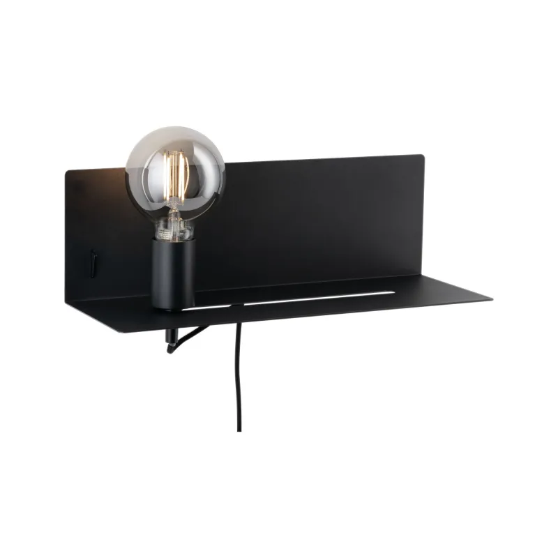 applique-murale-chargeur-usb-avec-etagere-devara-e27-max-40w-boisnoir-plastiquemetal