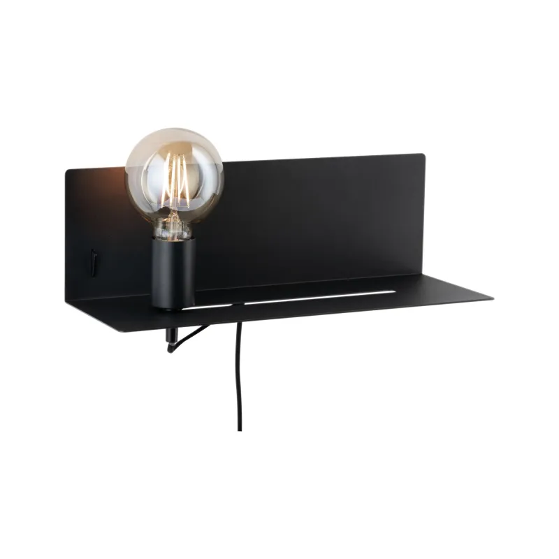 applique-murale-chargeur-usb-avec-etagere-devara-e27-max-40w-boisnoir-plastiquemetal