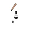 applique murale Kian E27 max. 40 W Bois/Noir, Bois/Métal