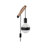 applique murale Kian E27 max. 40 W Bois/Noir, Bois/Métal