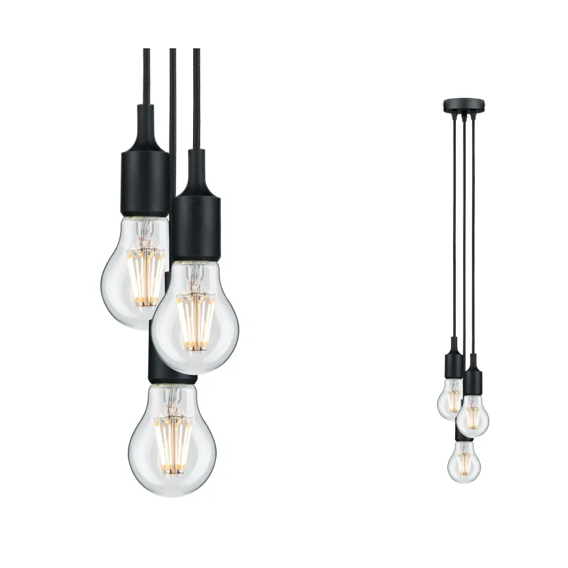 Suspension Neordic Ketil E27 max. 3x20W Noir