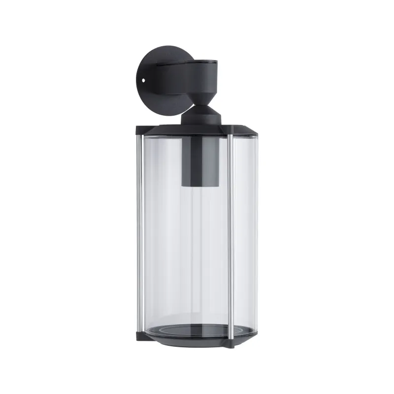 Applique murale exterieur ip44 House class courte E27 verre clair/gris