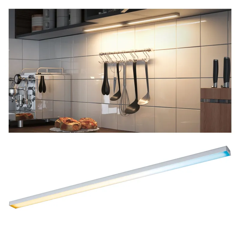 Reglette led 55cm éclairage de meubles Clever Connect barre chrome mat 12V-6.5W TunableWhite 2700K-6500k