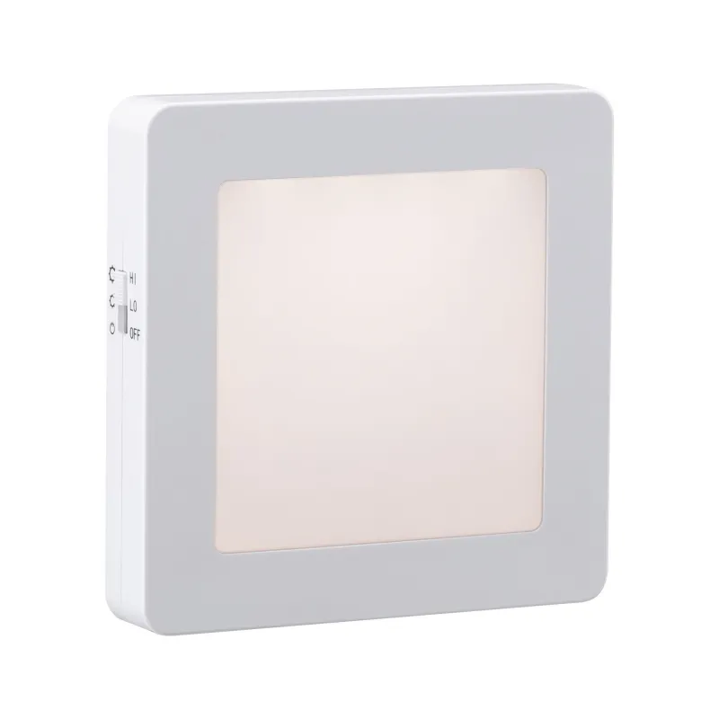 Prise veilleuse AS Esby carré Blanc 3lm 3000K Sensor - Pas cher